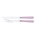 Capdeco Cambridge pink, carving knife and fork