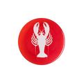 Artel Lobster crystal glass bread & butter plate, burnt orange