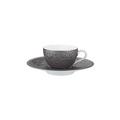 Raynaud Minéral Irisé Dark Grey mocha cup and saucer