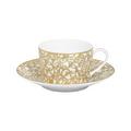 Raynaud Salamanque Teetasse mit Unterteller, gold-weiß