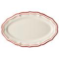 Gien Filets Rouge Platte oval