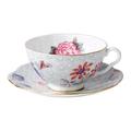 Wedgwood Cuckoo Teetasse mit Unterteller, grün