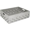 Riviere Korb Outdoor flach mit Griffen, grau