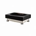Cristal et Bronze Obsidian rectangular soap dish, chrome