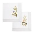 Eri Textiles Green Meadow linen napkins, 2 patterns, set of 6