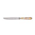 Christofle Jardin d'Eden dessert knife, silverplated & partially gilded in two golds (yellow and pink)