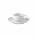 KPM Urbino half-height espresso cup and saucer, white