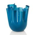 Venini Fazzoletti Opalino vase, h 31 cm, dark blue