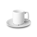L'Objet Soie Tressée White Espressotasse mit Unterteller