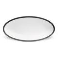 L'Objet Soie Tressée Black oval platter, small