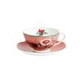 Wedgwood Paeonia Blush tea cup and saucer, coral