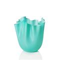 Venini Fazzoletti Opalino vase, h 13,5 cm, mint green