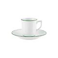 Raynaud Touraine Filet Vert double espresso cup and saucer