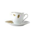 Bernardaud Vegetal Gold single espresso cup and saucer