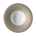 Raynaud Minéral Irisé Grey deep plate with rim
