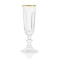 Mario Luca Giusti Dolce Vita acrylic flute, clear with gold rim