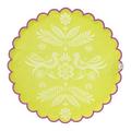 Le Jacquard Francais Alegria coated round placemat, green