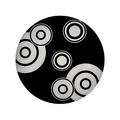 Artel Saturn crystal glass dessert plate, black