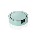 GioBagnara Tao round glass coasters, mint, set of 6
