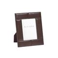 Riviere Stitches leather frame, chocolate, photo size 13 x 18 cm (5'' x 7'')