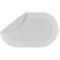 Rhomtuft Badteppich Exquisit oval, 80 x 160 cm, weiß