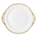 Raynaud Polka Gold tart platter with handles
