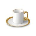 L'Objet Soie Tressée Gold espresso cup and saucer