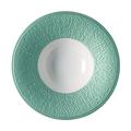 Raynaud Minéral Irisé Turquoise deep plate with rim