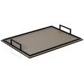 Giobagnara Defile rectangular tray, bronze handles, large, mud