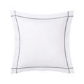 Yves Delorme Athena pillow case, platinum on white, 80 x 80 cm