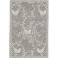 Leitner Birds tea towel, anthracite
