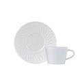Bernardaud Twist White single espresso cup and saucer