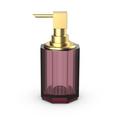 Decor Walther Crystal soap dispenser, high, burgundy/gold matt