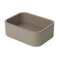 Giobagnara Polo stackable tray, rectangular, large, h 8 cm, mud