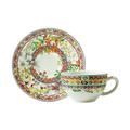 Gien Bagatelle coffee/tea cups and saucers, set of 2