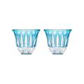 Saint-Louis Tommy flared tumblers, set of 2, sky blue