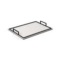 GioBagnara Defile rectangular tray, bronze handles, small, off white