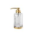 Cristal et Bronze Cristal Diamant Ciselé soap dispenser, h 17 cm, gold