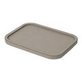 Giobagnara Polo stackable tray, rectangular, large, h 1.5 cm, mud