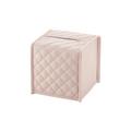 Riviere Vanity tissue box cover, square, blush pink