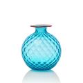 Venini Vase Monofiori Balloton, H 12,5 cm, hellblau