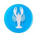 Artel Lobster crystal glass dessert plate, azure