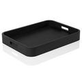 Giobagnara Rechteckiges Tablett Polo, mit Griffen, 47,5 x 35 cm, schwarz