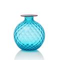 Venini Vase Monofiori Balloton, H 16,5 cm, hellblau