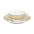 Raynaud Salamanque Suppentasse mit Unterteller, gold-weiß