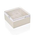 GioBagnara Elie Saab - Ecusson leather box with acrylic lid, ivory