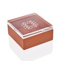 Giobagnara Lederbox Elie Saab - Ecusson mit Acryldeckel, orange