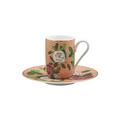 Raynaud Trésor Fleuri Espressotasse mit Unterteller, Rhododendron