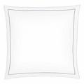 Christian Fischbacher Kissenbezug Satin Premium weiß / silber (099), 80 x 80 cm