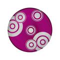 Artel Saturn crystal glass dessert plate, purple